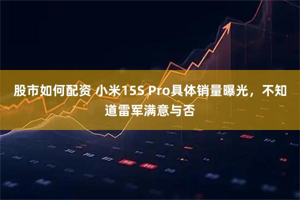 股市如何配资 小米15S Pro具体销量曝光，不知道雷军满意与否